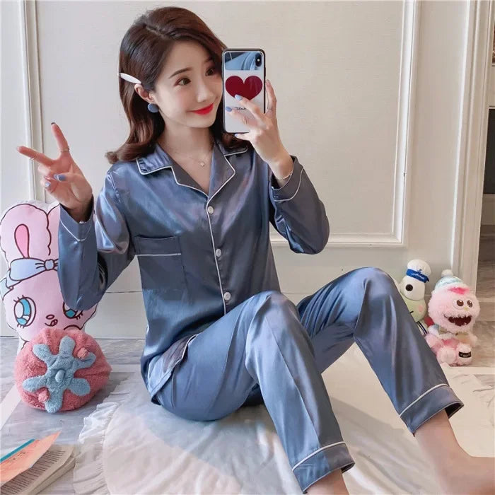 Casual Soft Nightwear Buttons Cardigan Sleepwear Homewear